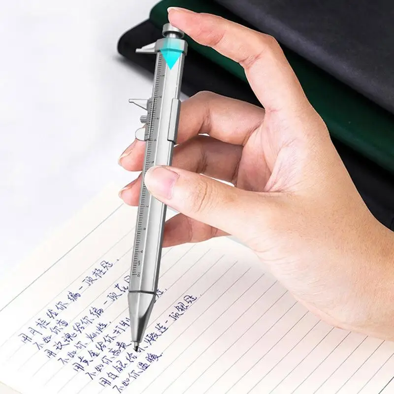 Multifunction Caliper Ruler 0-100 Vernier Caliper Ball-Point Stationery Pen Ball-Point Blue/Black Refill Vernier Caliper Tools