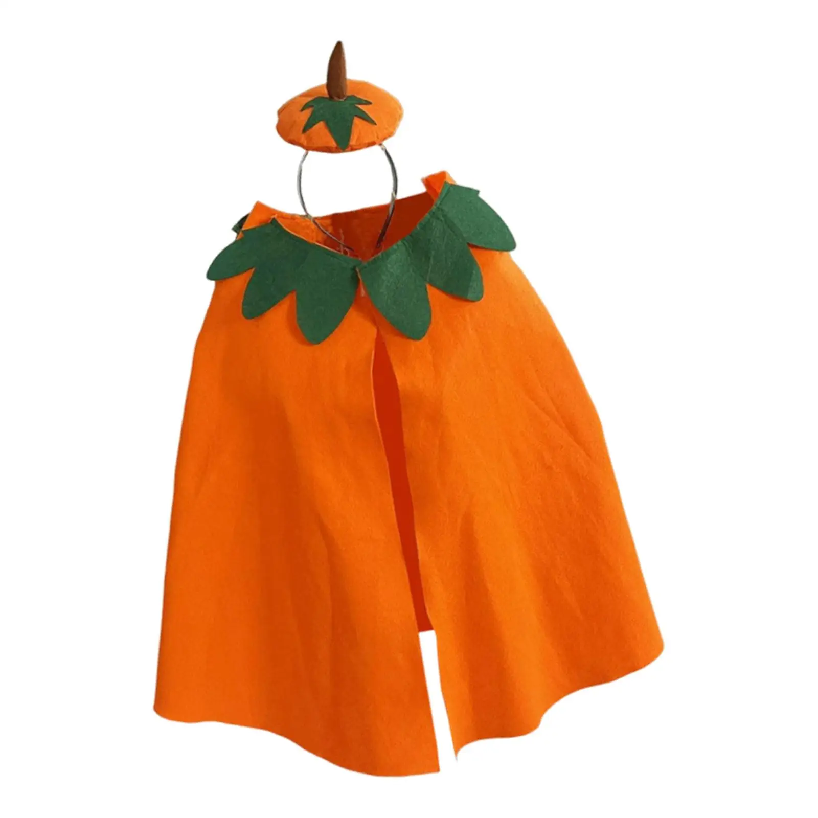 Traje de capa de calabaza para niños para juegos de rol puesta en escena accesorios fotográficos