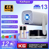 Nuevo Proyector inteligente K6 Yuntai portátil 1080P4K proyector de cine en casa de oficina inalámbrico Bluetooth K proyector de canciones