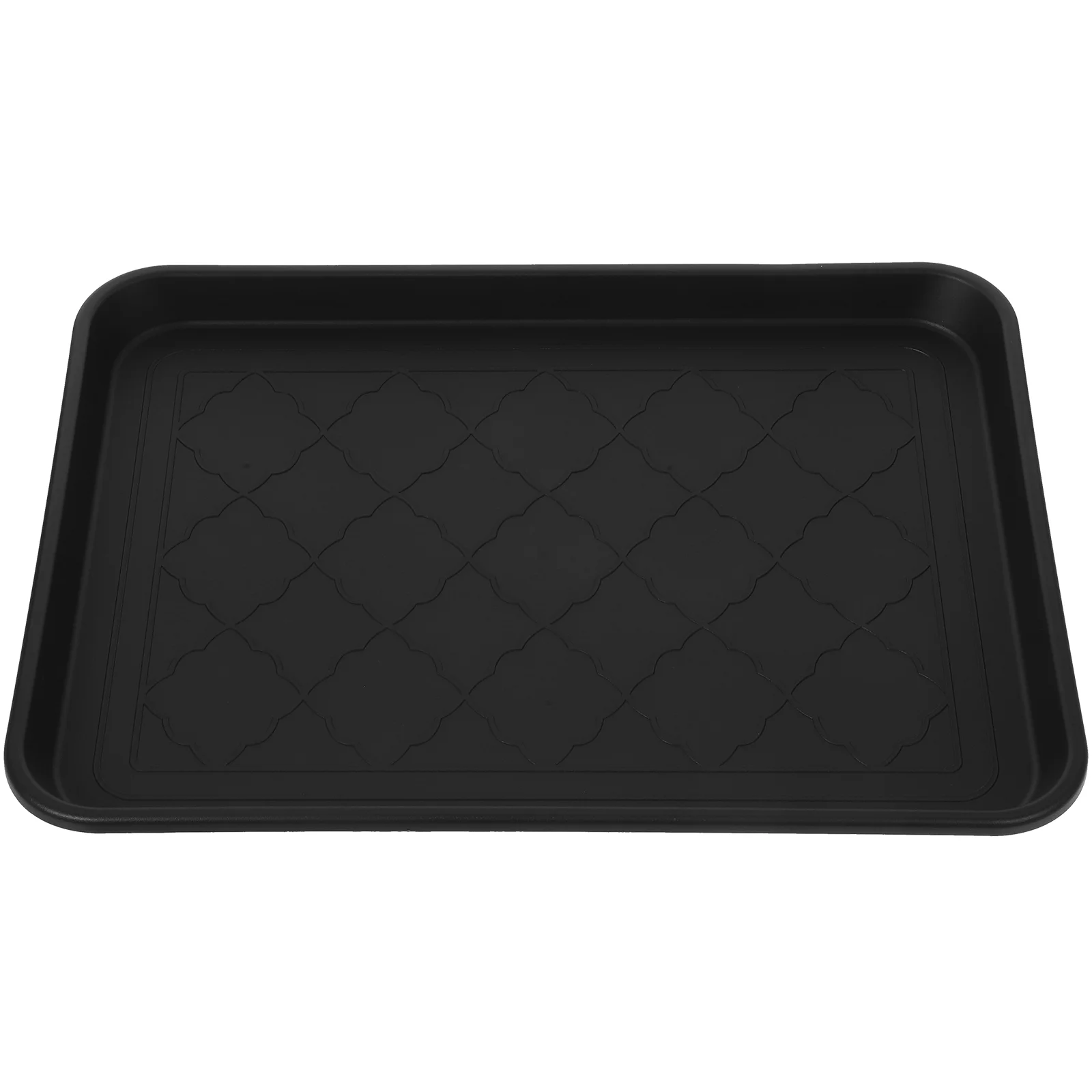 

Black Sundries Storage Plate Wear-Resistant Plastic Pet Feeder Tray Multi-Functional Planter Holder Bonsai Tray