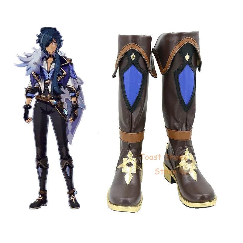 Game Cosplay Comic Anime Game for Con Halloween Party Cosplay Costume Prop Genshinimpact Kaeya Shoes