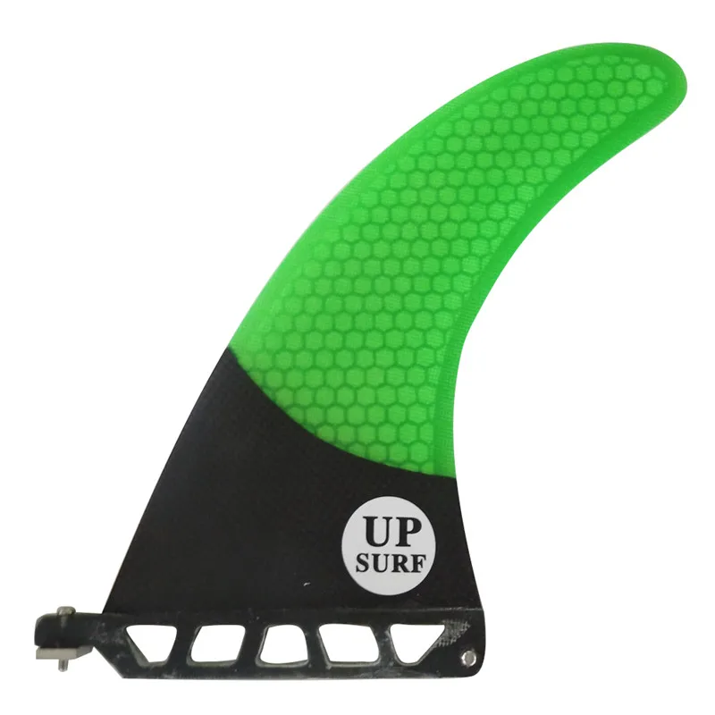 

6/7/8/9 inch Surfboard Fin Single Center Fin Quilha Green Honeycomb Fiberglass Longboard Fin Paddle Board With Fin Screw Surfing