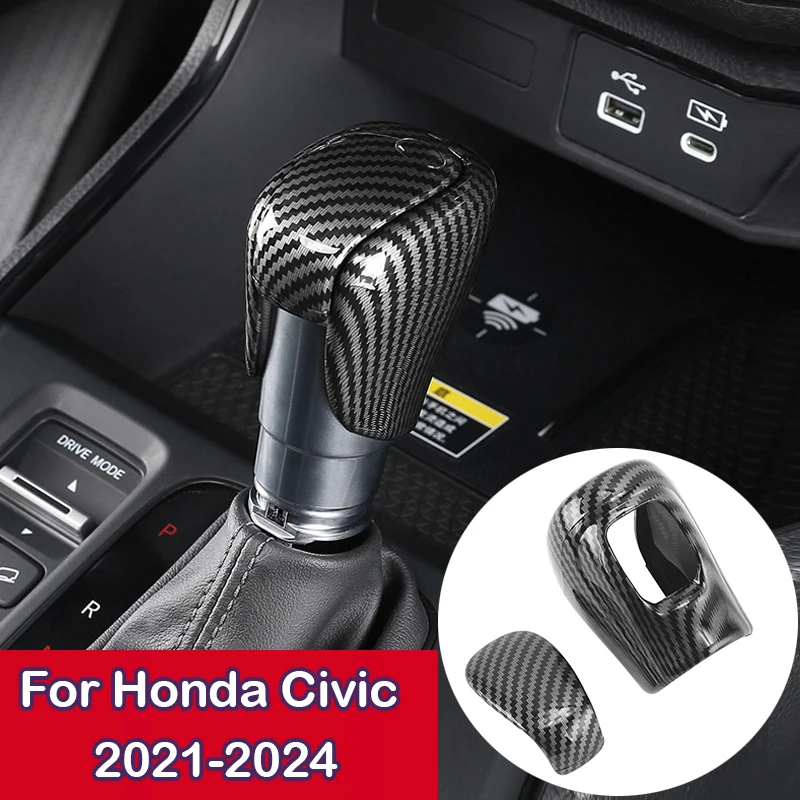 

For Honda Civic 11th 2021 2022 2023 2024 Civic 11 FE FL MK11 Car Gear Shift Knob Gear Head Cover Trim Interior Accessories