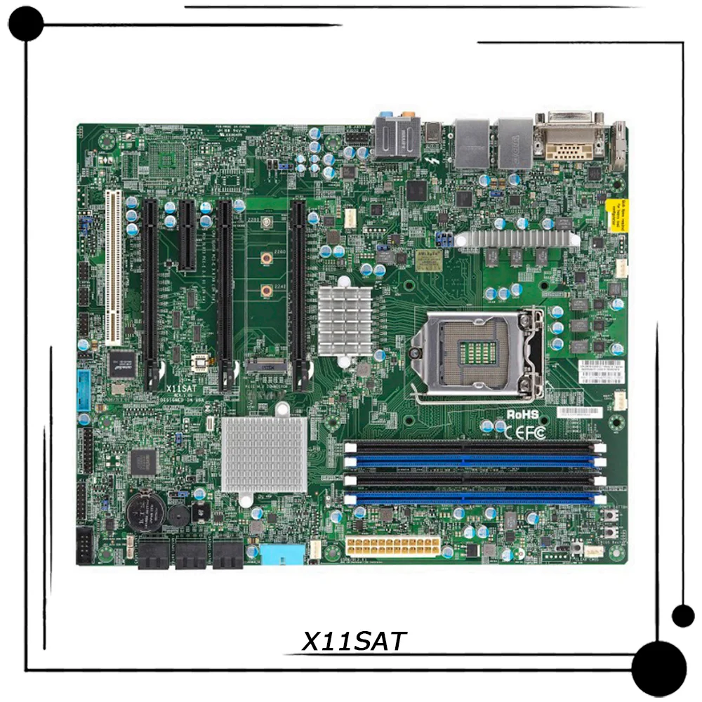 X11SAT For Supermicro Workstation ATX Motherboard Intel C236 LGA-1151 DDR4 E3-1200 v6/v5 6th/7th Generation Core i3/i5/i7 Series