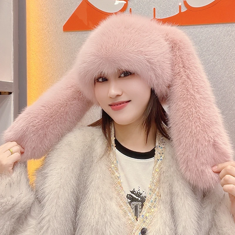 Women Faux Fur Cap … - image