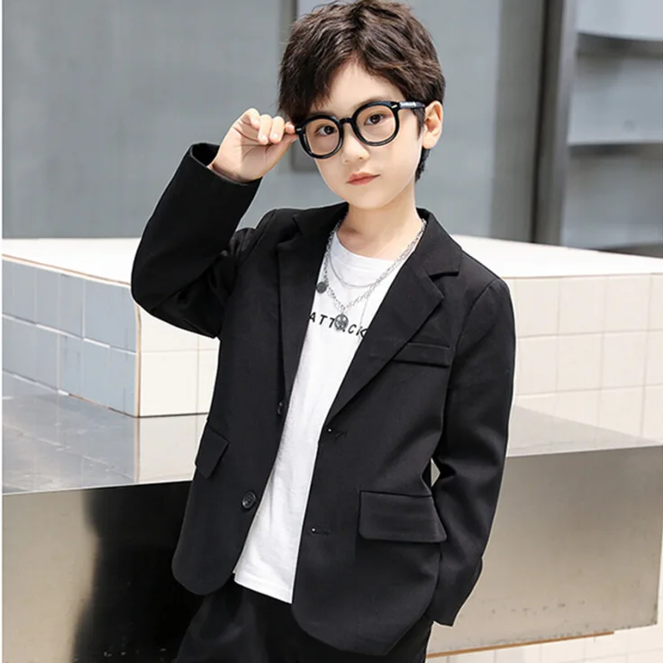 

Spring Autumn Toddler Classical Black Formal Boys Suits for Weddings Blazers Jacket Clothes Kids Coat
