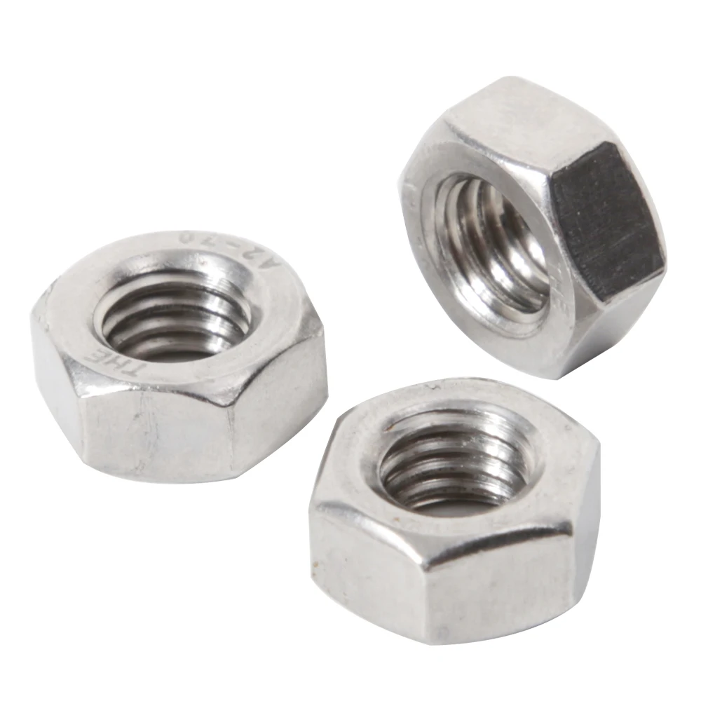 M1.6 M2 M2.5 M3 M3.5 M4 M5 M6 M8 M10 M12 M14 M16 M18 M20 M22 M24 M27 M30 M36 M39 M42 304 Stainless Steel Hex Hexagon Nut DIN934