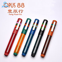 OPUS 88 Fantasia Short Fountain Pen - Smooth Writing Ink Pen with Drip Filling System,Non-Scratch Nib, Elegant,in Multiple Color
