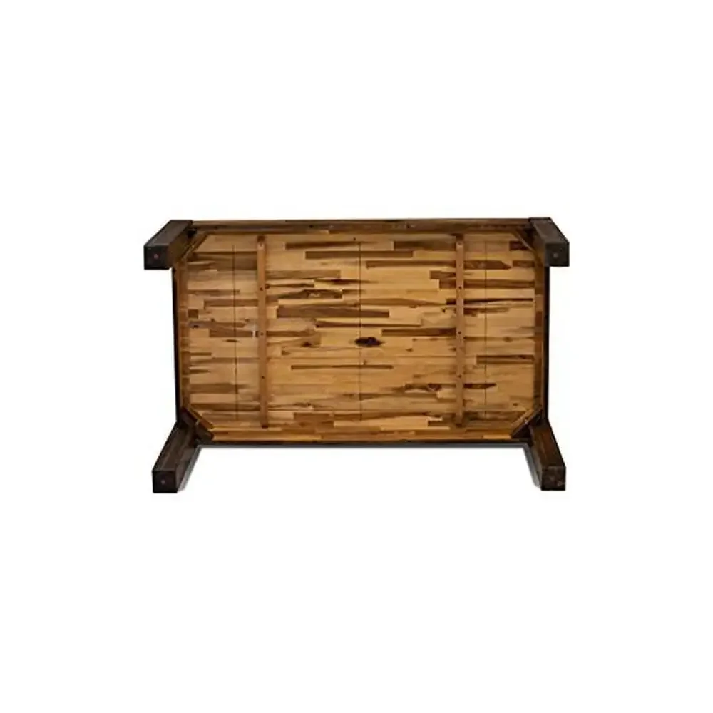 Mesa de jantar rústica retangular da fazenda 36x60 polegadas mesa de cozinha de madeira Jacobean