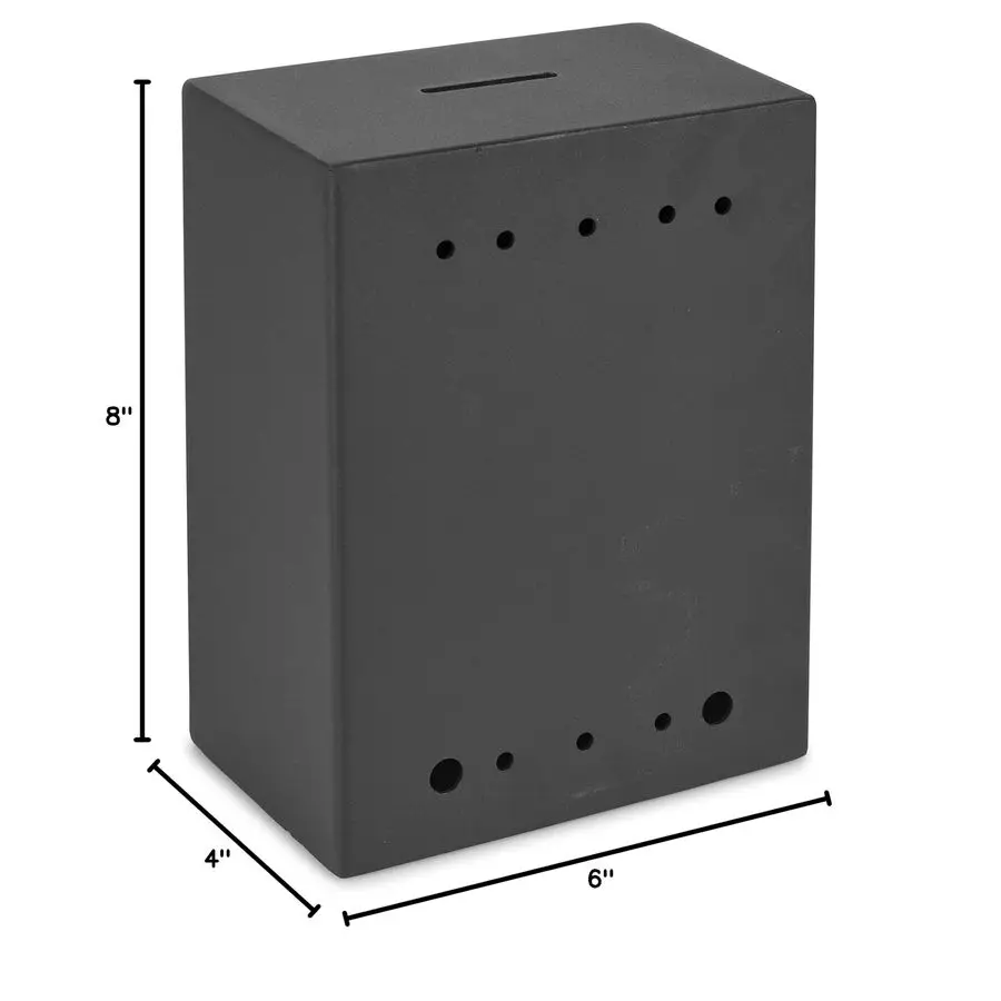 صندوق التبرع Charity Steel Collection صندوق الاقتراع صندوق اقتراحات المكتب صندوق آمن مع فتحة أمامية وأعلى سهلة التركيب على الحائط مع p #5