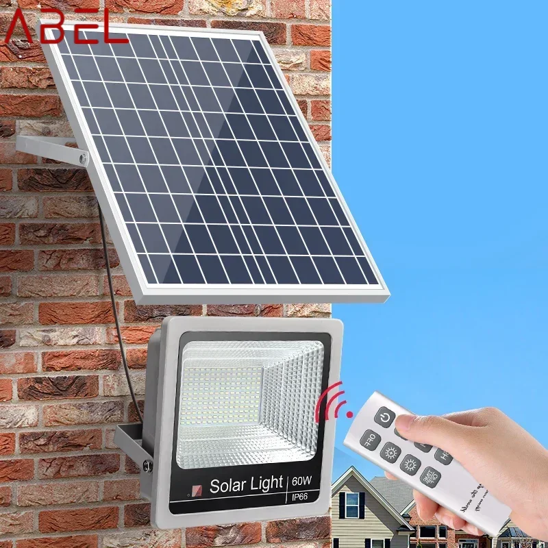 ABEL Solar Flood Light Street Lamp With Remote Control Waterproof IP65 LED Outdoor Light Highlight For Garden Balcony