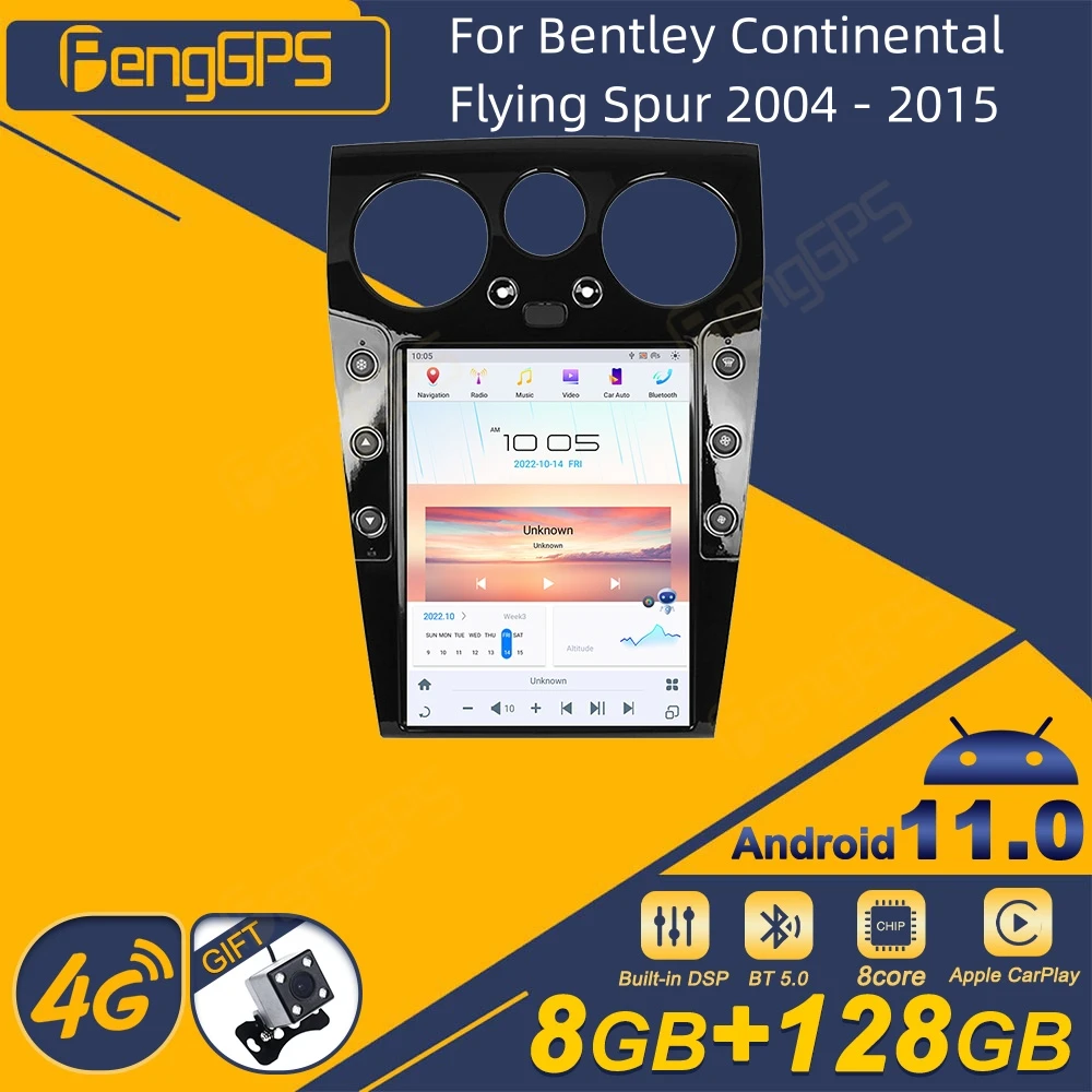 For Bentley Continental Flying Spur 2004 - 2015 Car Radio Wireless Carplay Android Auto Intelligent System Multimedia Player