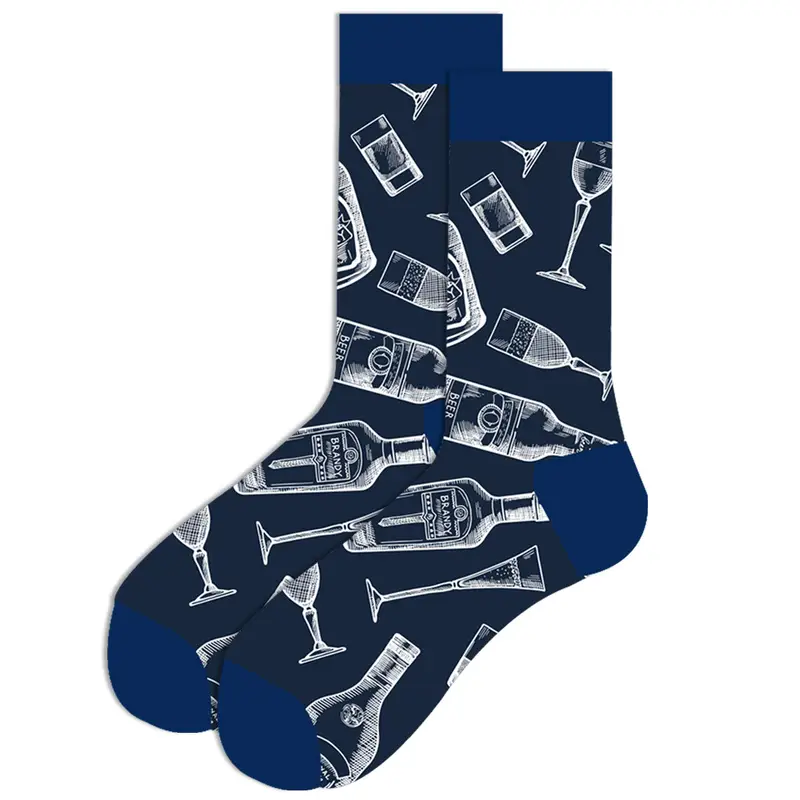 1 Pair New Happy Mens Socks Women Novelty Cartoon Sock Combed Cotton Funny Men's Big Size Crew Hip Hop Thick Long Socks - Image 49