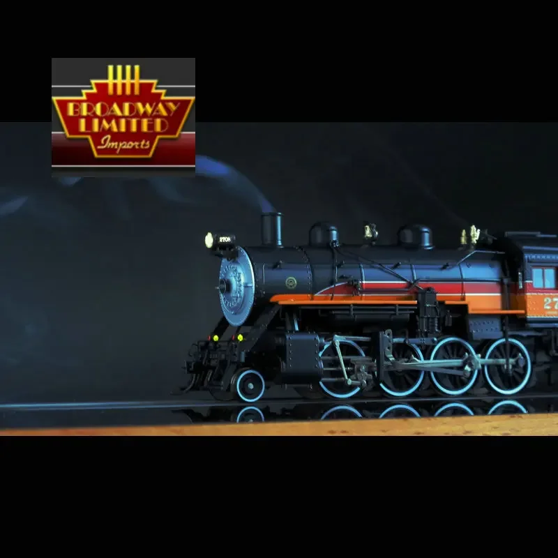 BROADWAY Train Model HO Type 1/87 Steam Locomotive Digital Sound Effect Smoke Effect Rail Car Toy