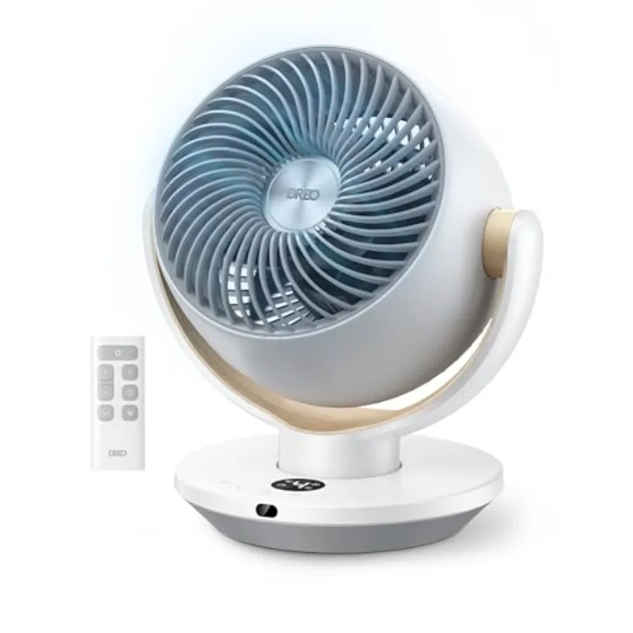 

Fan for Bedroom, Desk Air Circulator Fans with Remote, 11 Inch Table Fan for Whole Room, 65ft Powerful Airflow, 120 Vertical Ma