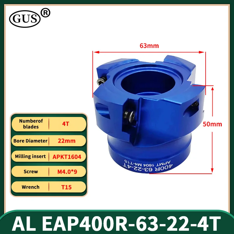 EAP BAP 400R 40 50 63 80 100 125 160 Aluminum Face End Milling Cutter Head 90 Degree for FMB Tool Holder Lathe APKT1604 Insert