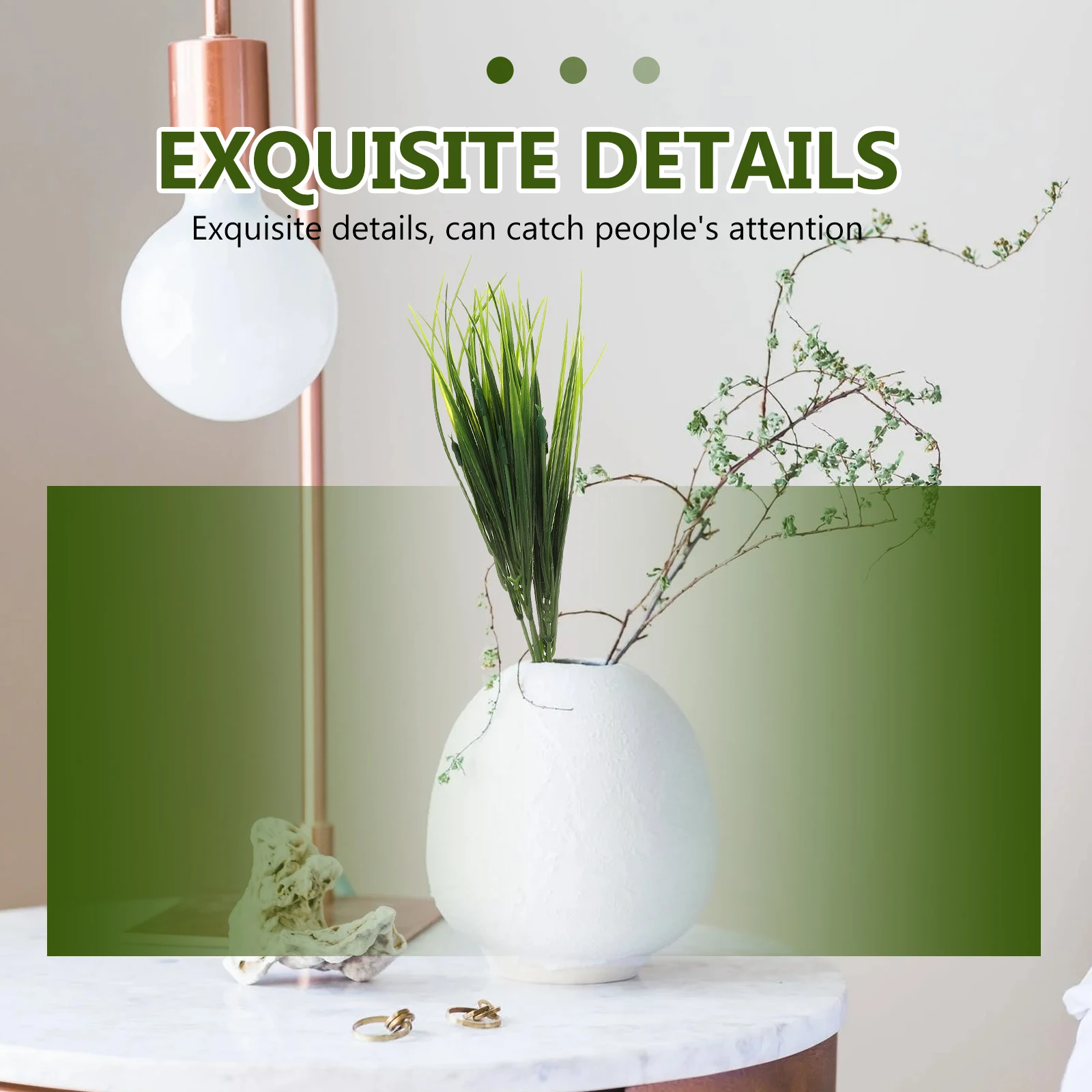 

10pcs Artificial Grass Decor Simulation Spring Grass Ornament For Home Vase Decor Flower Arrangement Supplies Fake Plants