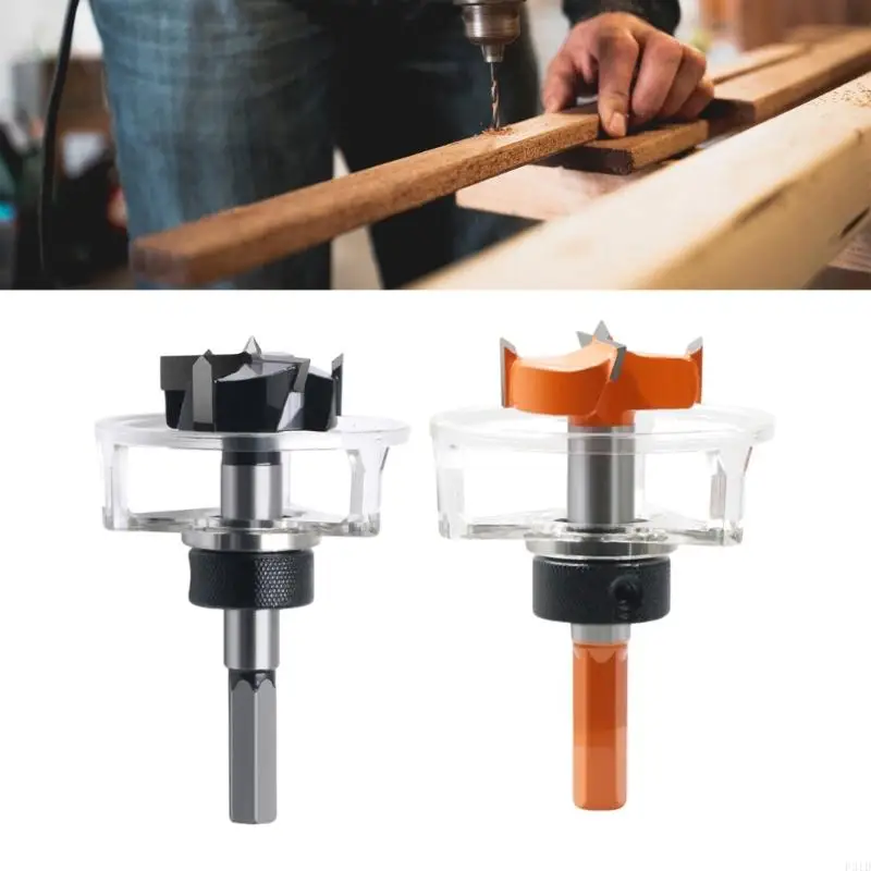 P31D Woodworking Hole Opener Cutter 35mm Adjustable For Cabinet Doors With Dust Cover