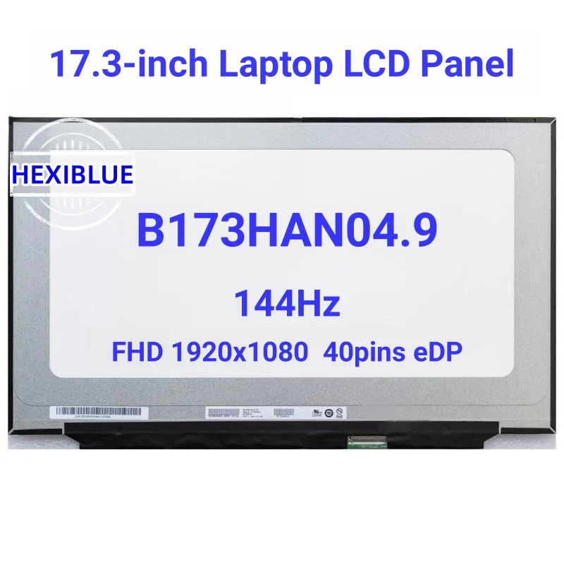 Painel de Exibição de Tela Lcd para Laptop se Encaixa Asus Tuf Fa706 Fa707 Fx705 Fx706 Fx707 Fx706 Fx707 173 144hz B173han06.9 Fit 40 Pinos