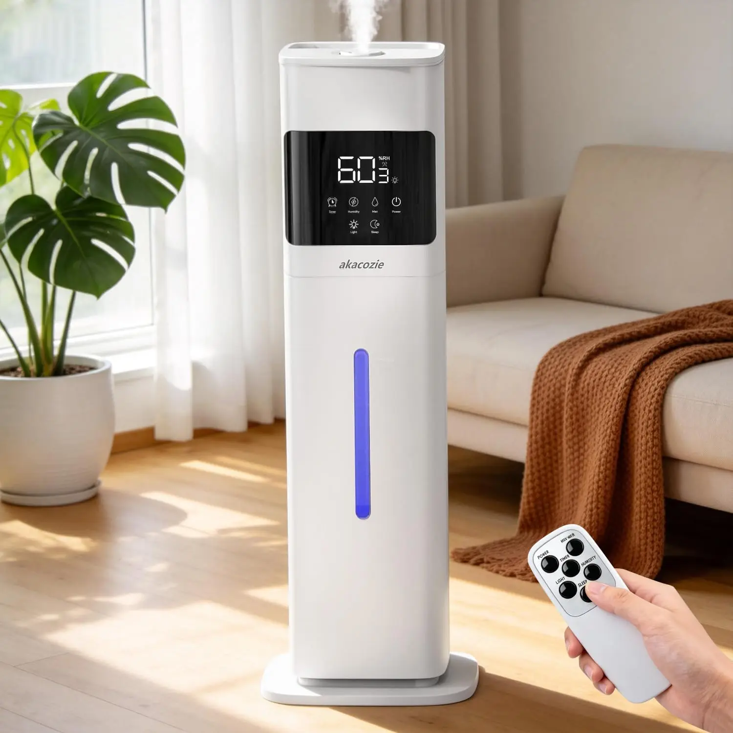 Humidifier Large Room, 2.1Gal/8L Cool Mist Humidifiers, Humidifiers for Home with Essential Oil Diffuser, Top Fill Quiet