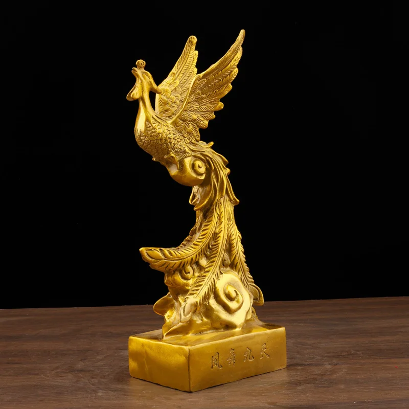 Pure Copper Ornament, Dancing In The Sky, Dragon And Presenting Auspiciousness, Fire Phoenix Home Living