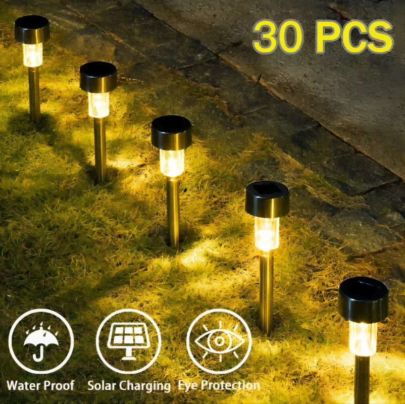 Solar Outdoor Lights Garden Lamp Solar Powered Waterproof Landscape Path Outdoor for Yard Backyard Lawn Patio Decorative