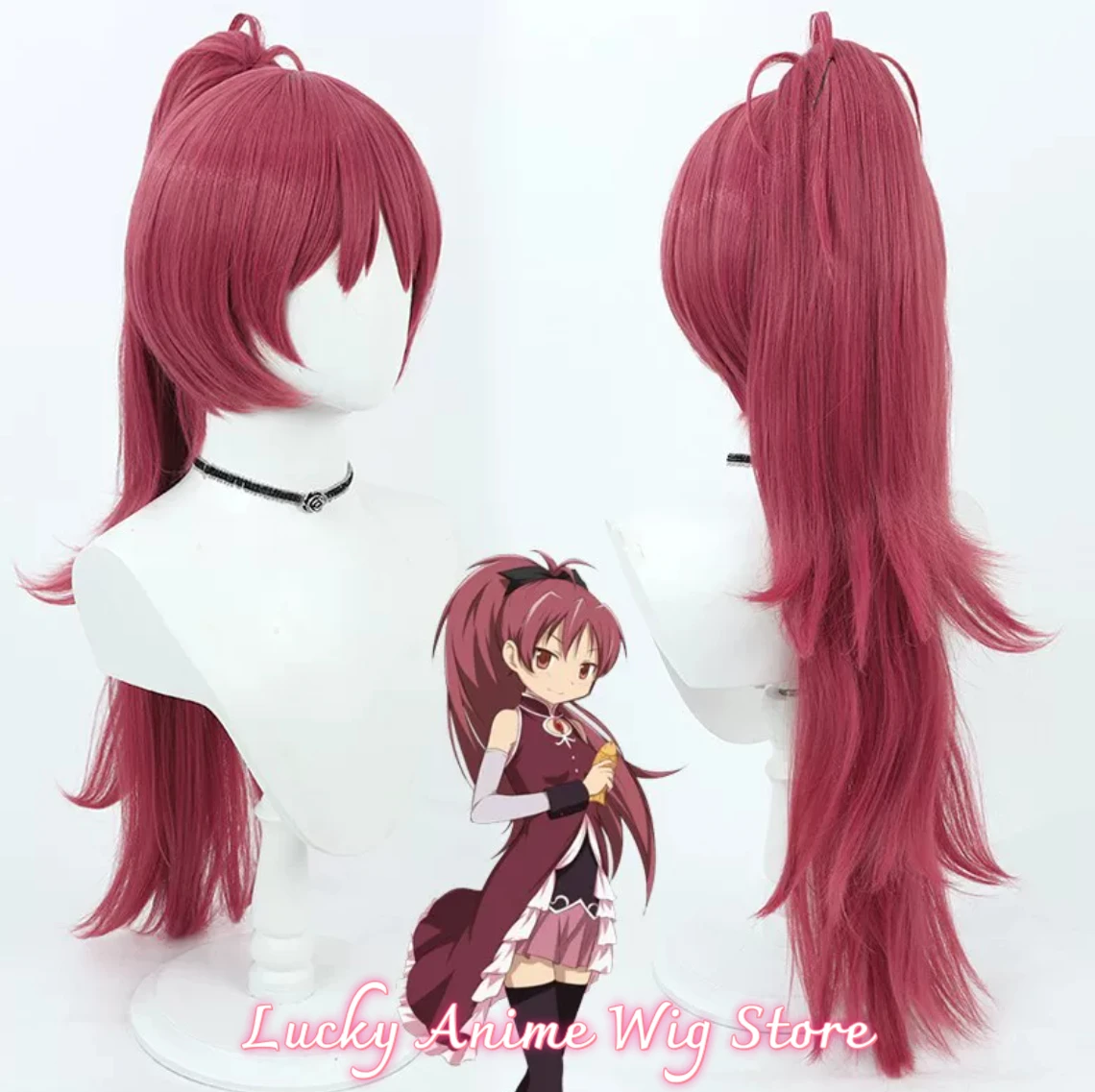 Puella Magi Magica Madoka Kyouko Sakura Cosplay Wig Halloween Anime Party Synthetic Heat Resistant Wig