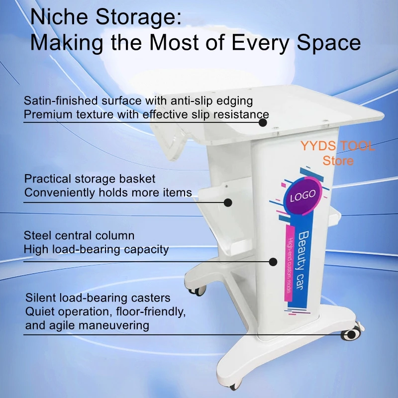 

Beauty equipment cart, small air bubble cart, hydrogen oxygen instrument cart, storage rack, base storage rack, tool cart