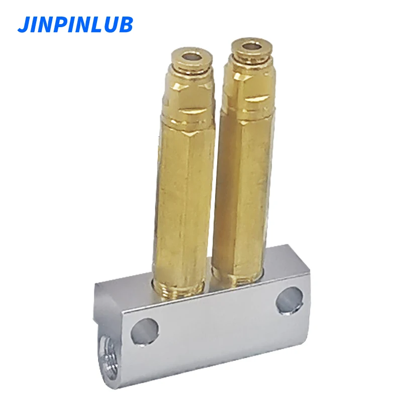 JINPINLUB MGK-2 Outlets Pressurized Thin Oil Quantitative Distributor Grease Injector For Lubrication Pump System