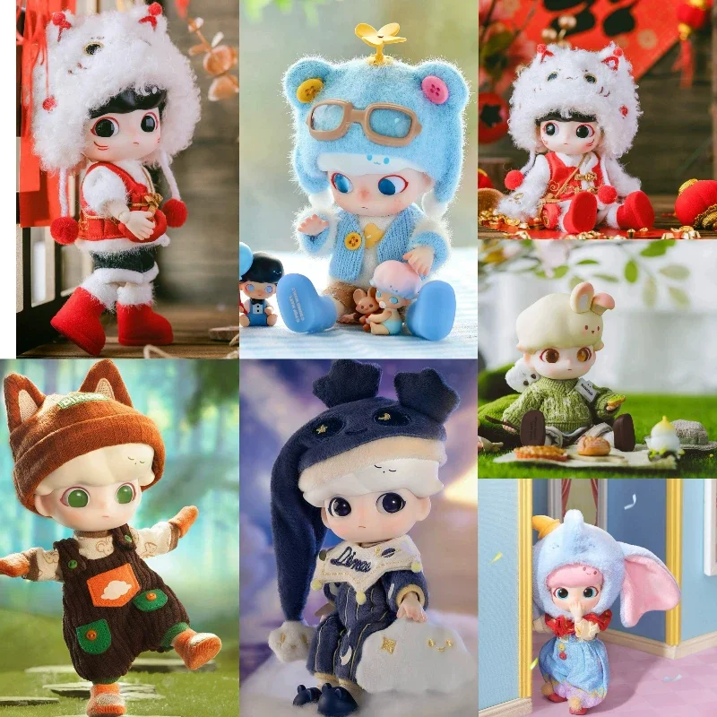 

Dimoo Figure Holiday Rabbit Bear Pilot Action Figures Cute Doll Bjd Toy Movable Joints Collection Model Decor Surprise Gift Toy