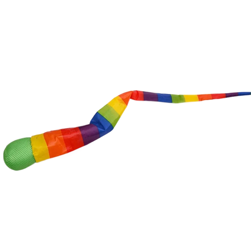 Bola de cola de arcoíris de tela segura y ecológica, entrenamiento sensorial, bolsa de arena de cola larga, bola de meteorito para jardín de infantes