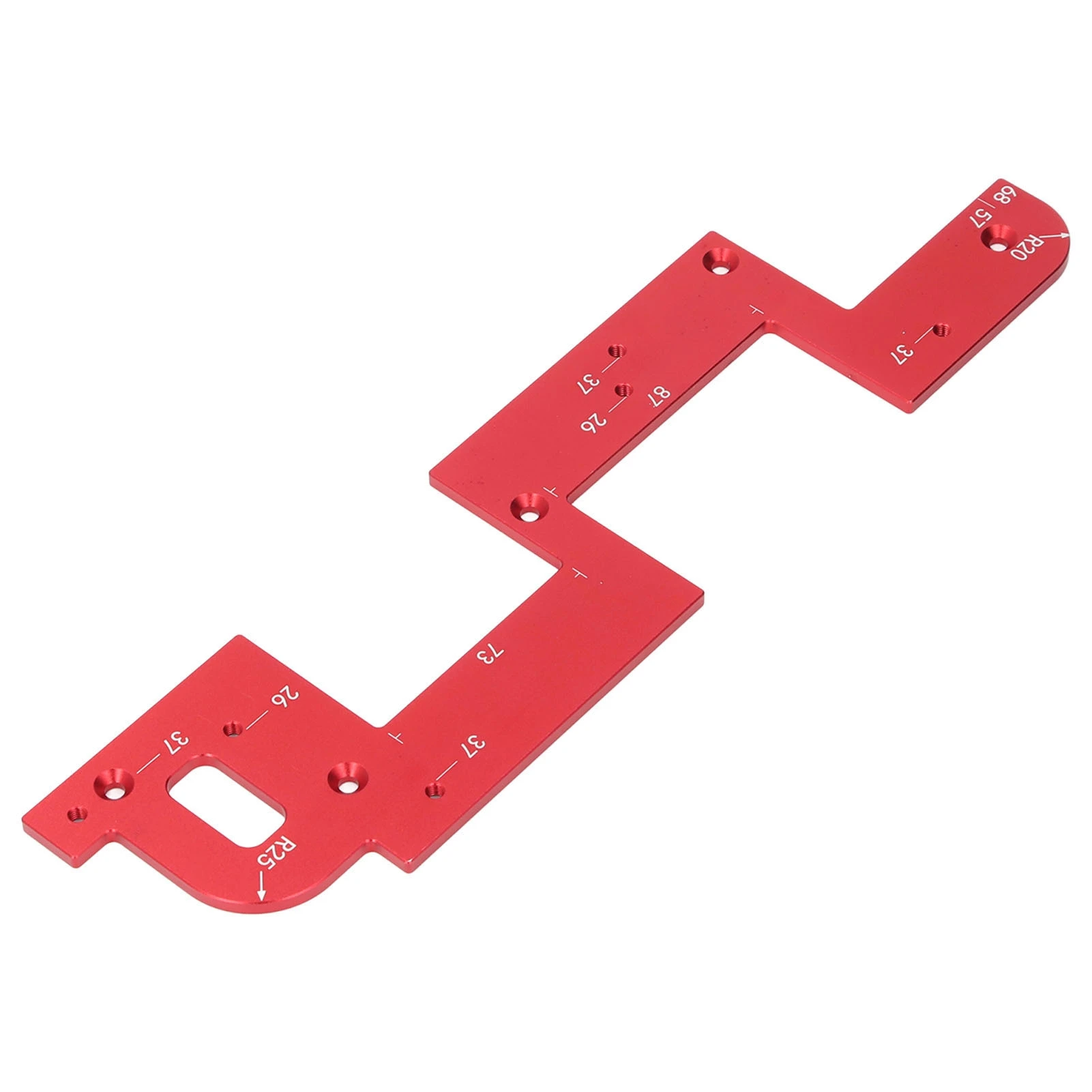 Cabinet Slotting Template U Shaped Groove Locating Template for No Handle Cabinets Wardrobes 26 and 37 Hole Spacing Depth