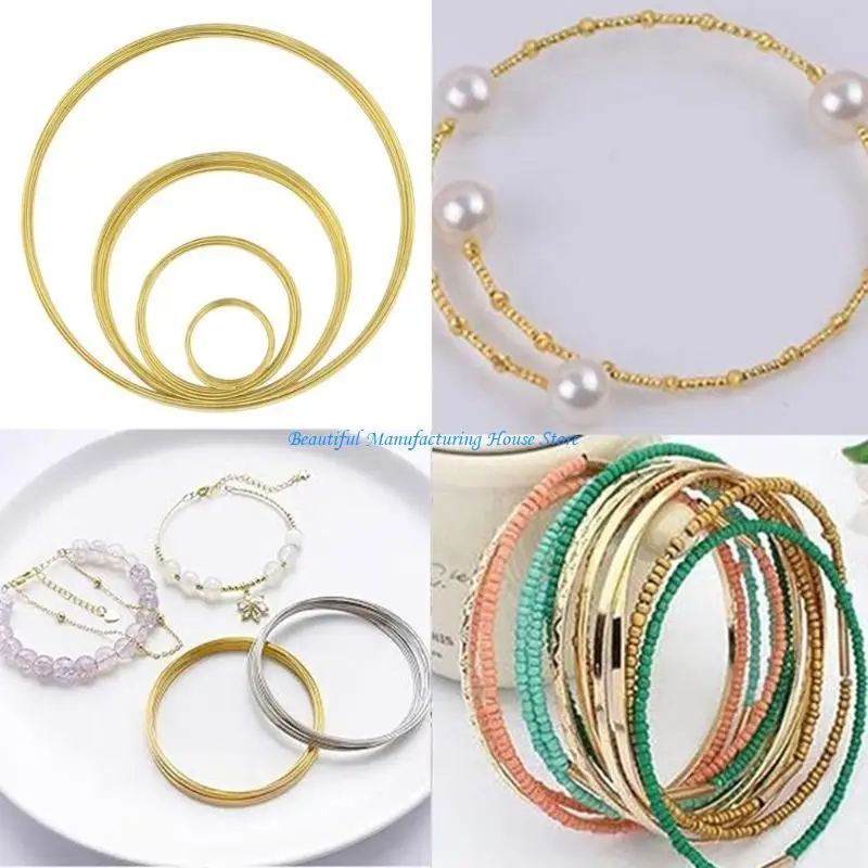 

E56A Durable Memory Wire for Bracelets Necklaces and Rings Exquisite Memory Steel Wire Hoop for Birthdays and Anniversaries