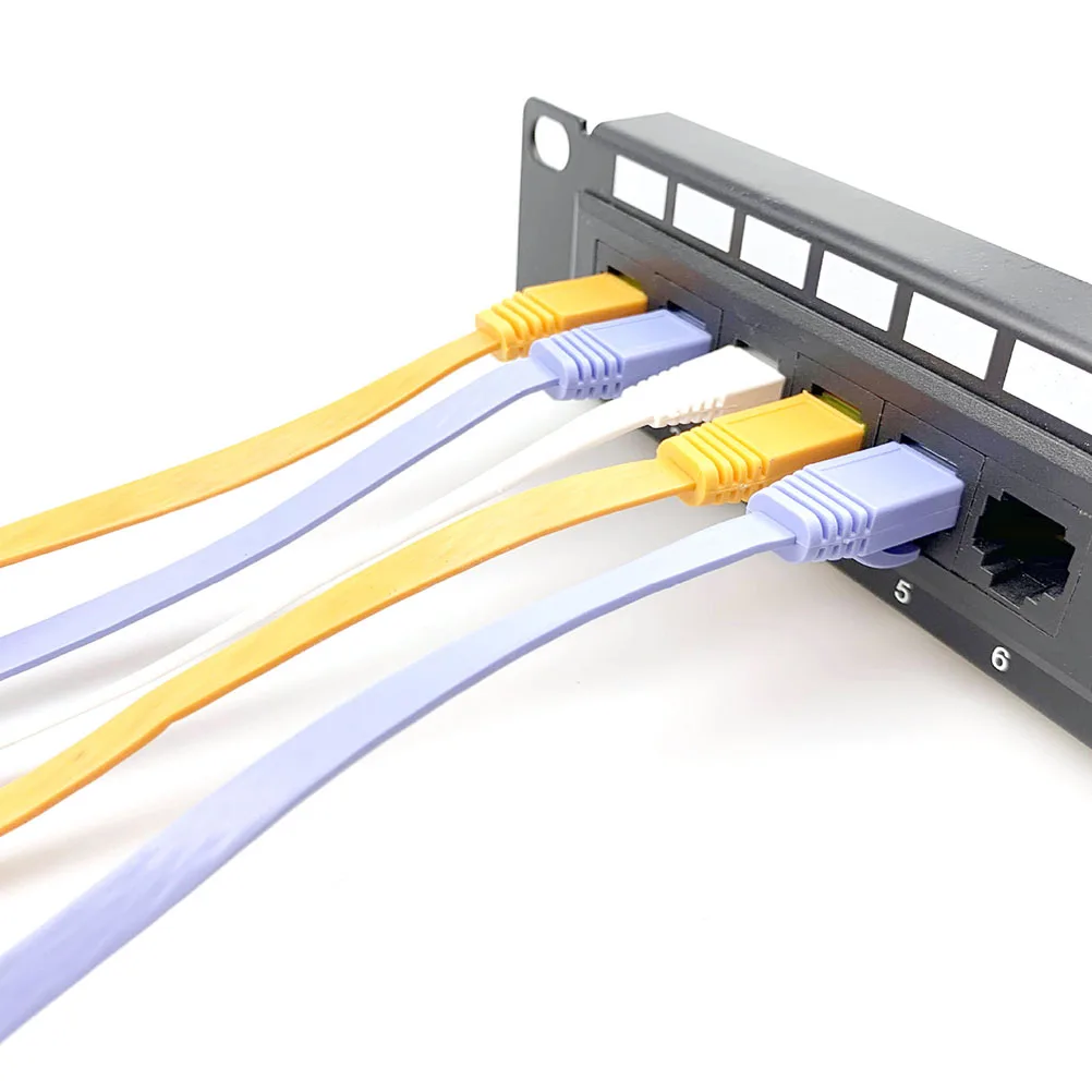 

1pc Gigabit Network Cat6a Flat High Speed Ethernet Patch Cord Modem for Outdoor Indoor Connection Cable Broadband