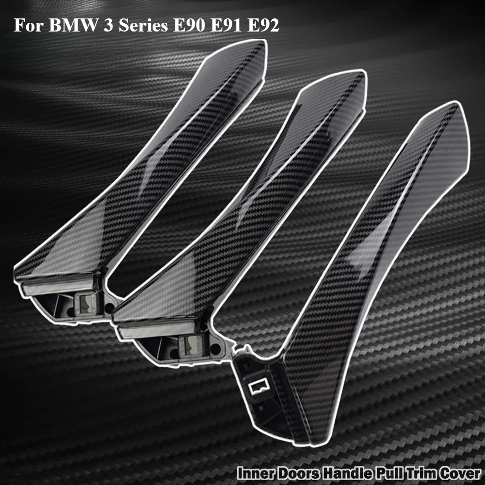 

Комплект автомобильных дверных ручек для BMW 3 серии E90 E91 316 318 320 323 325 328 330 335 2005-2012 ABS узор из углеродного волокна