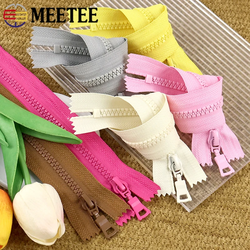 

10Pcs 5# 15-90cm Open/Close-End Resin Zippers Down Jacket Closure Zipper Bags Pants Jeans Decor Replace Zips Sewing Accessories