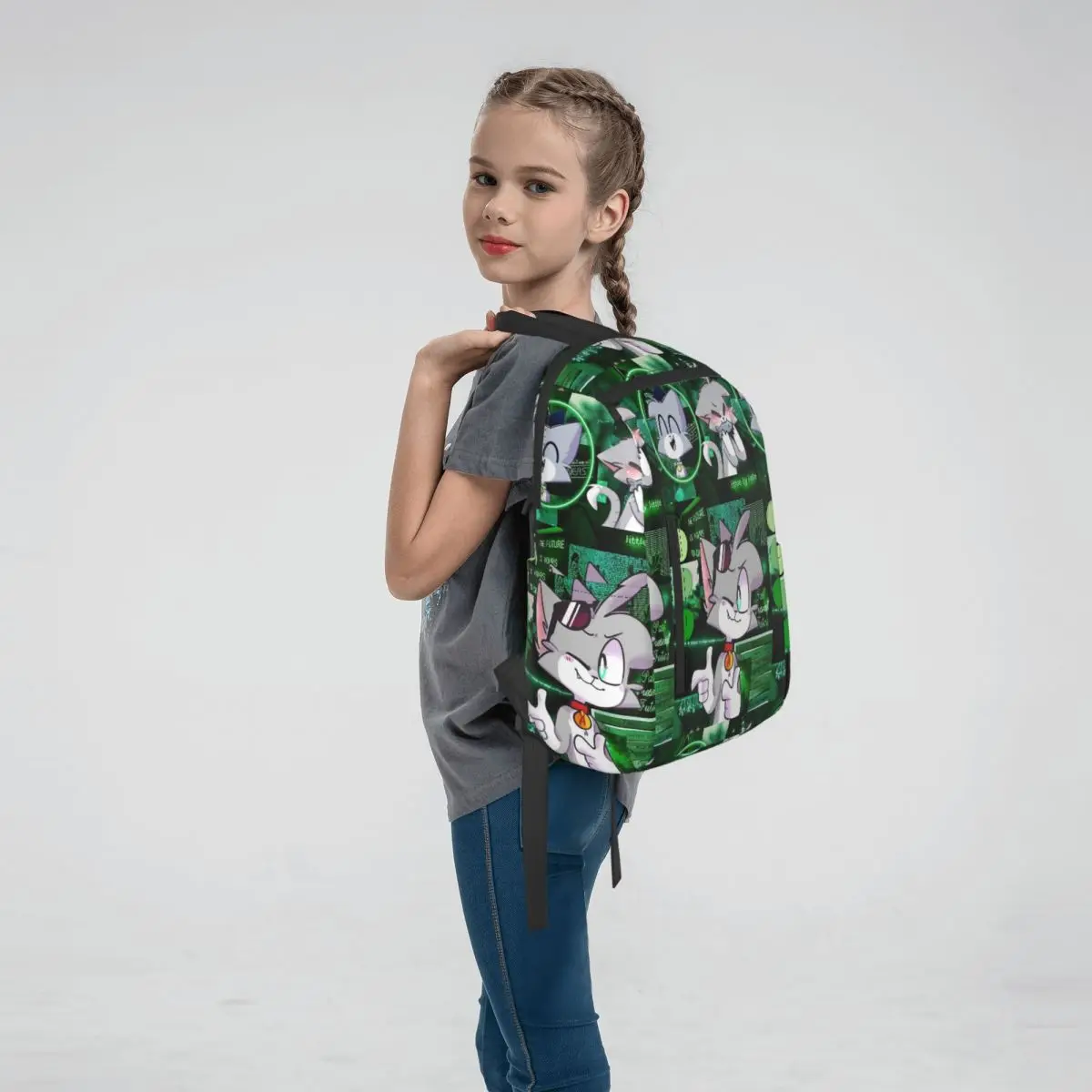 Cartoon Popular Funny Acenix (3) Backpack Large Capacity Boys Girls BookBag School Bag Shoulder Bags for Men Women