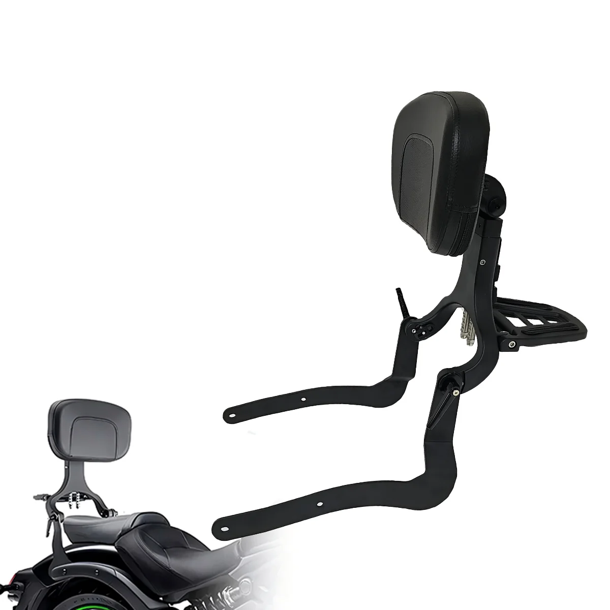 

Compatible for Kawasaki Eliminator 500 Modified Folding Backrest Multi-function Telescopic Sissy Bar Adjustable Cushion