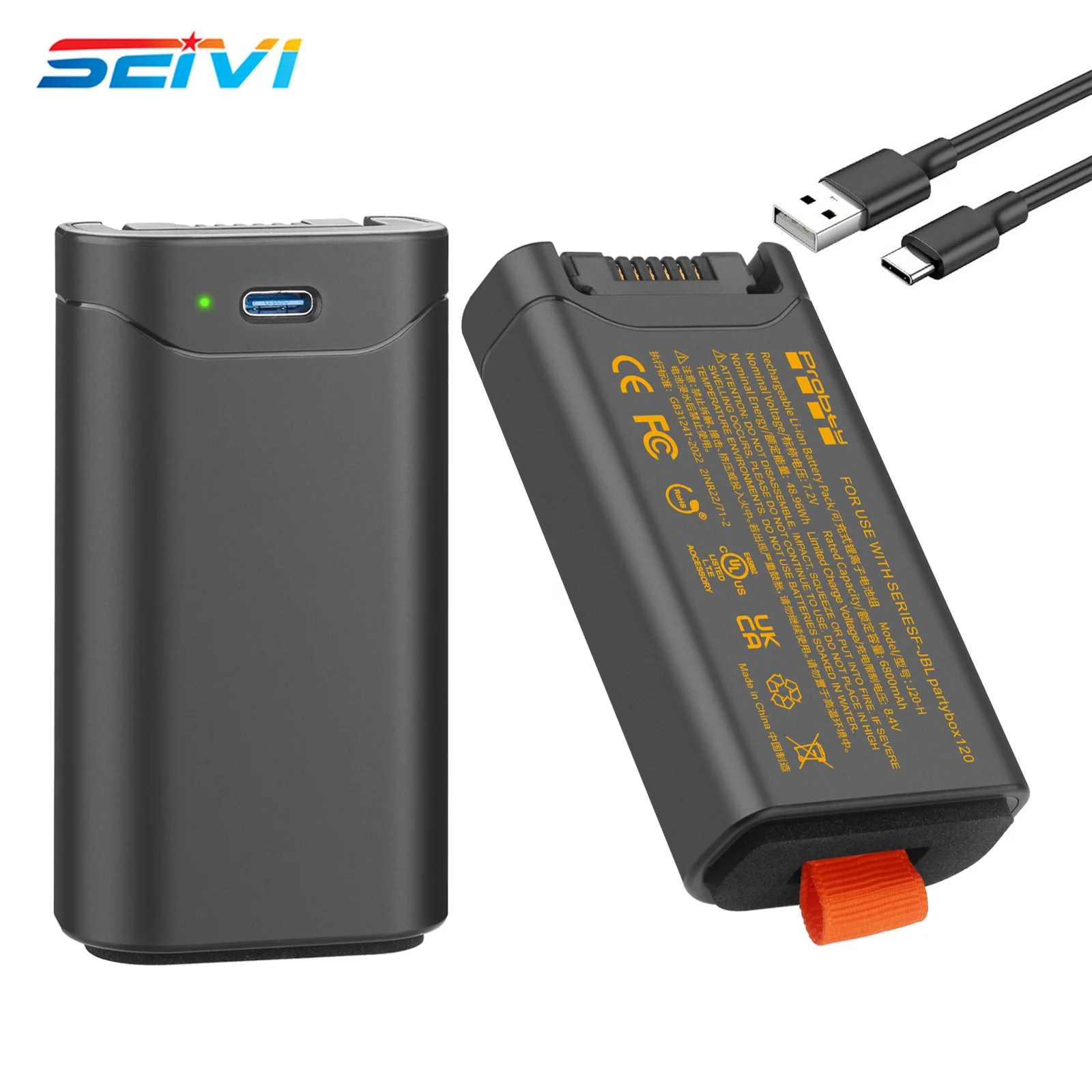 

Сменный аккумулятор емкостью 6,8 Ач для JBL Battery 200, совместимый только с портативным динамиком JBL PartyBox Club 120