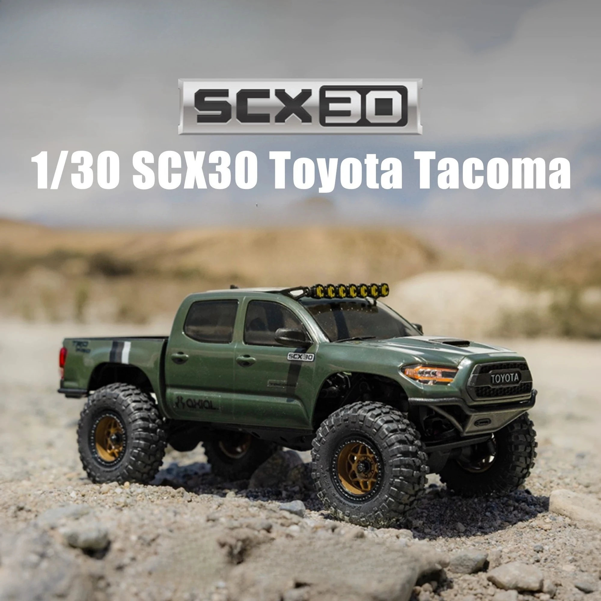 Axial 1/30 SCX30 Toyota Tacoma RC Car 4WD Brushed Electric Off Road Rock Crawler Vehicle 2.4GHz Remote Control Cars RTR RC Cars