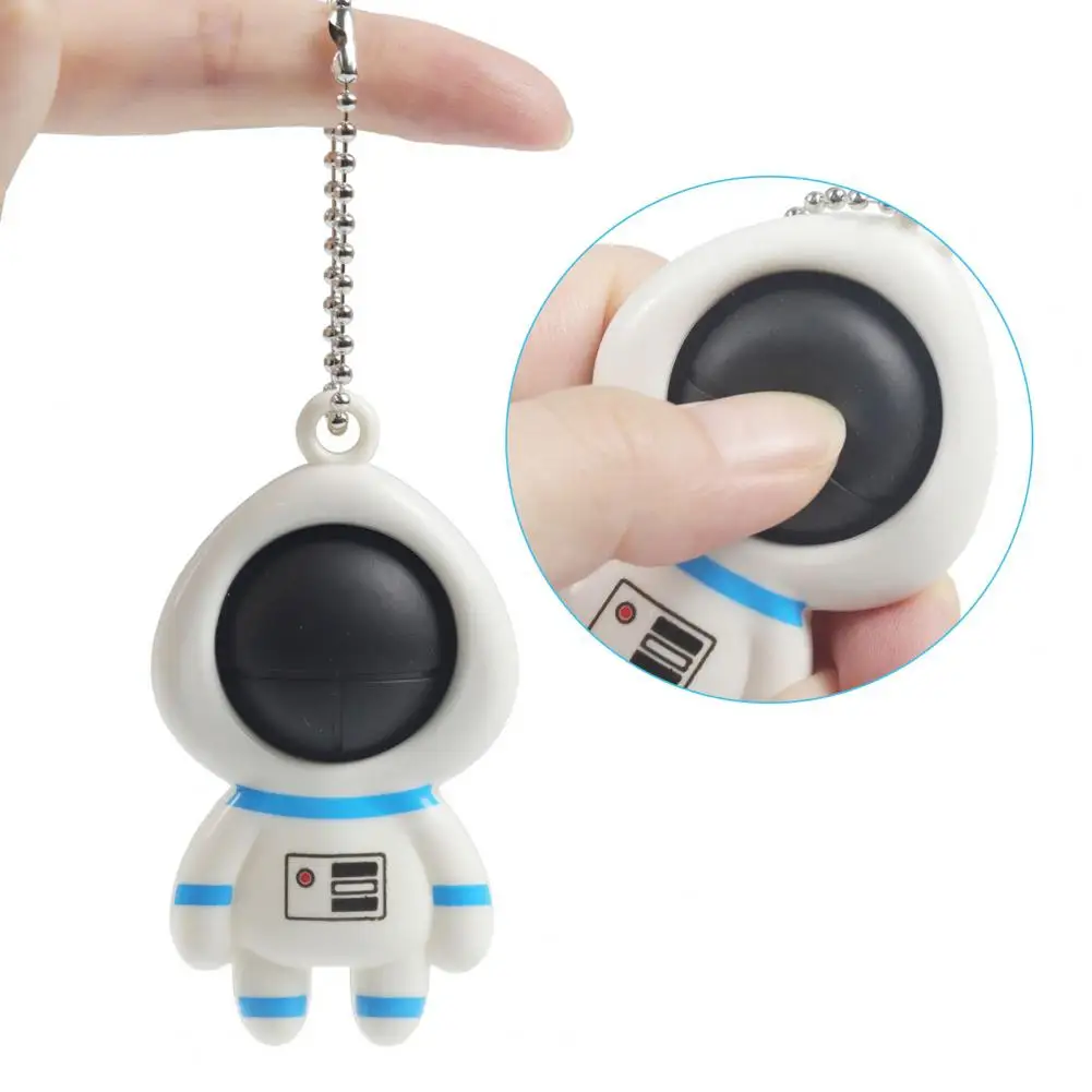 Llavero de astronauta de dibujos animados con burbujas antiestrés, juguete con cadena de bolas, decoración para mochila, colgante para bolso y monedero