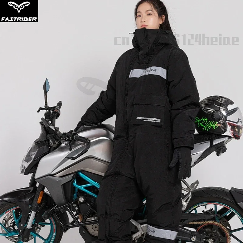 New Motorcycle Riding Protective Suit Winter Warm Plus Velvet Thickening Riding Split-leg Riding Suit