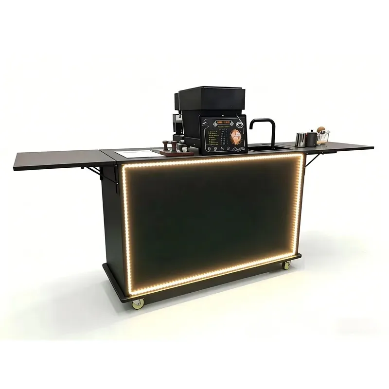 Custom portable coffee cart, hand-held beverage cart, juice beer bike cart, suitable for outdoor activities and festivals