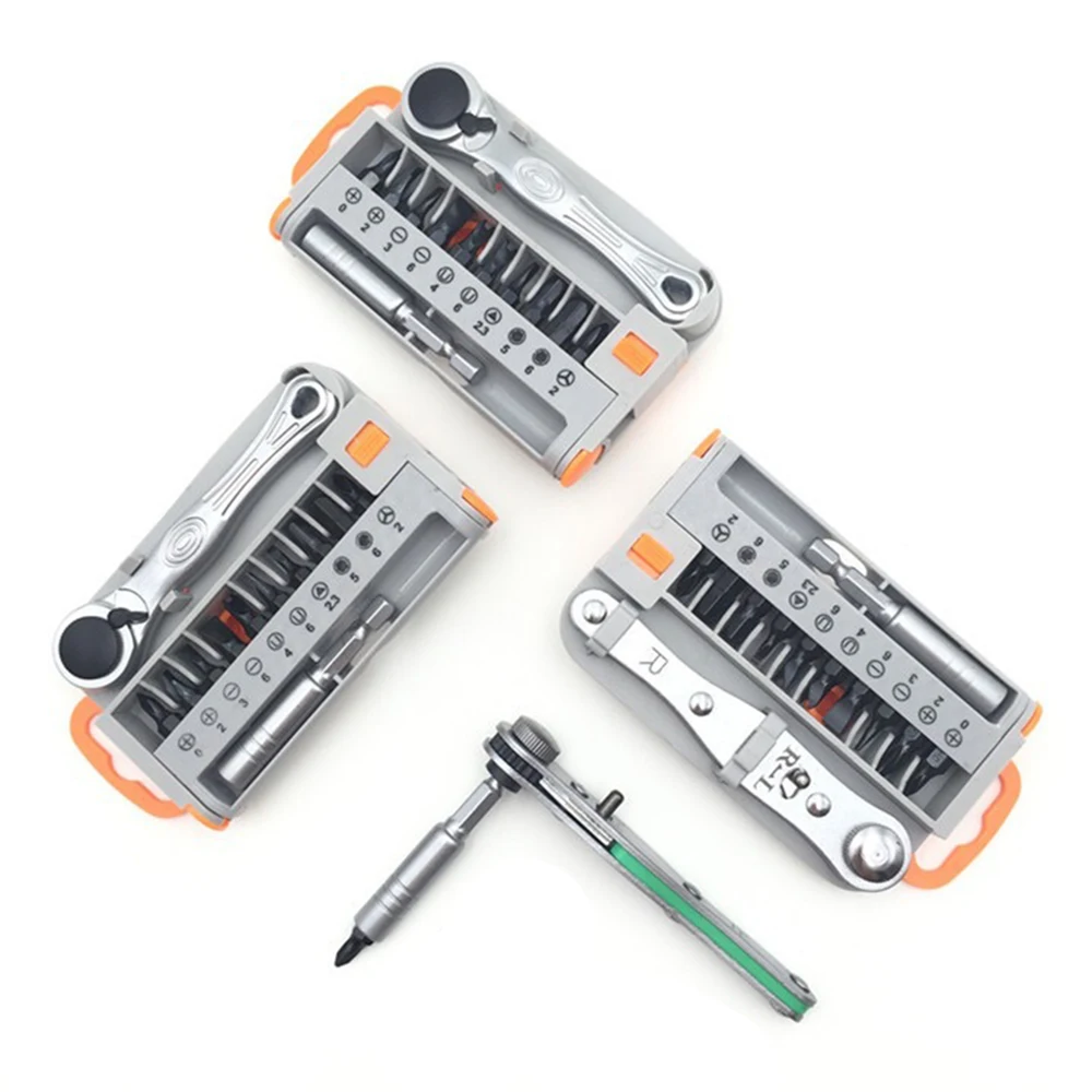 Mini Hardware Two-way Ratchet Wrench Special-shaped Screwdriver Set Portable Tool Set Cross Screwdriver General Repair Tool