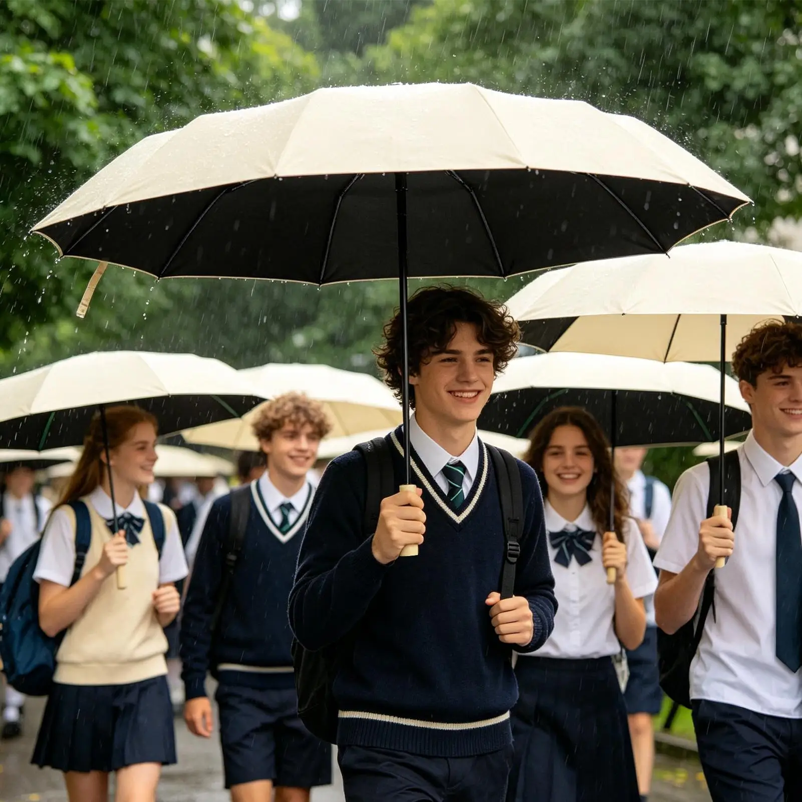 Reverse Folding Umbrella Solar Protection Reflective Windproof Automatic Parasol for Travel Outdoor Pool Golf Commuting
