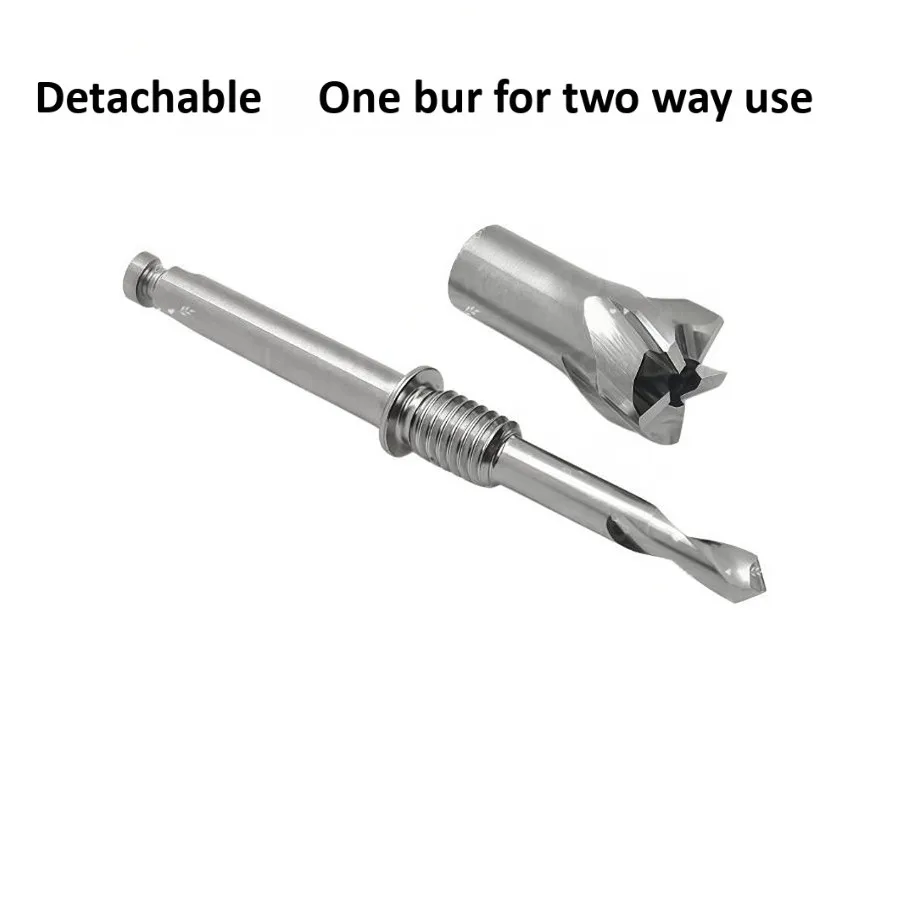 1pcs Dental Implant Bone Profiler Grinding Bur Detachable Dual‑Use Surgical Instrument Fit Hiossen OSSTEM Dentium ITI MIS Adin