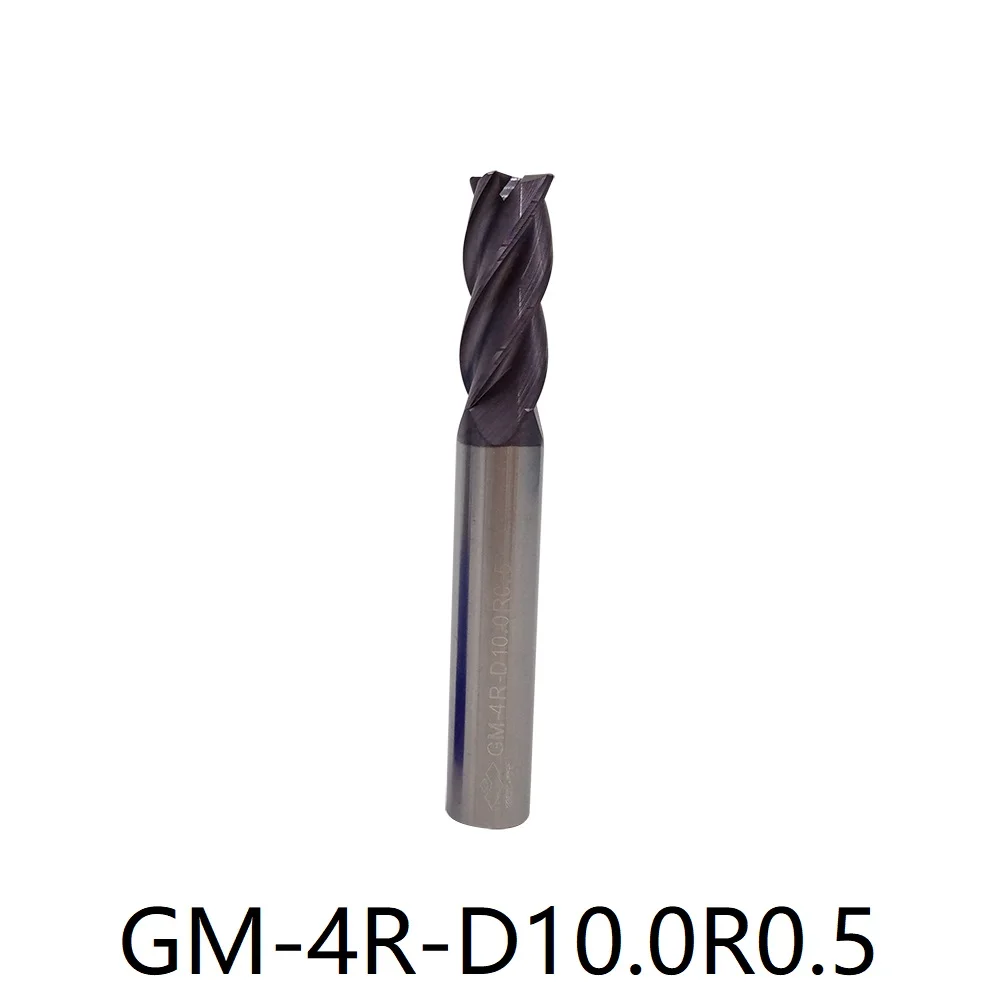 ZCC GM-4R-D10.0R0.5 1.0 2.0 3.0 GM-4R-D12.0R0.5 1.0 2.0 GM series Solid carbide milling Torus mill Semi-finishing