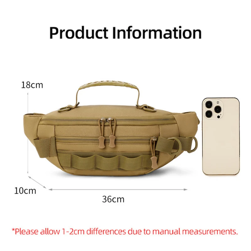 Men\'s Waist Bag Sports Shoulder Bags Outdoor MOLLE Backpack  for Male Camping Hiking Fishing Climbing Travel Sling Chest Bags