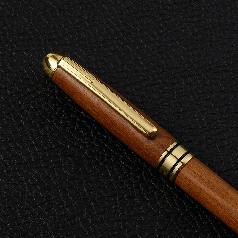 New Classic Fashion Natural Sandalwood Wooden Gel Pen Creative Gift Solid Wood Signature Pen School Supplies Stationery Souvenir