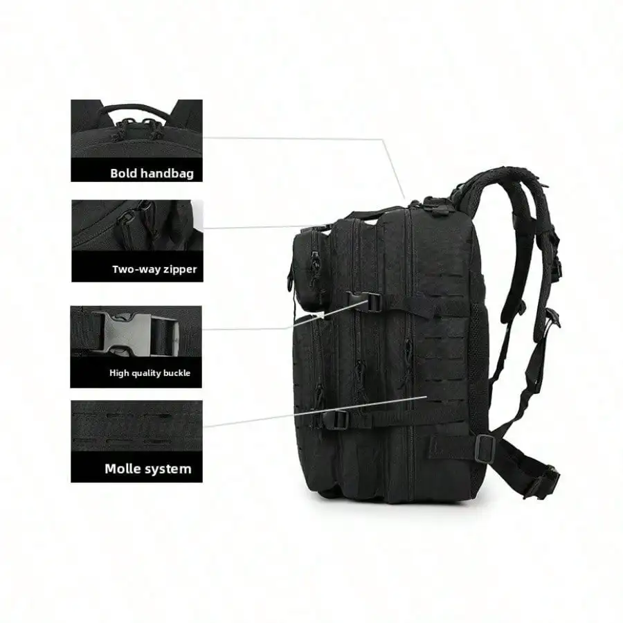الرياضة في الهواء الطلق حزمة المشي لمسافات طويلة حقيبة الظهر التكتيكية كامو حقيبة القتال التمويه التكتيكية مول على ظهره